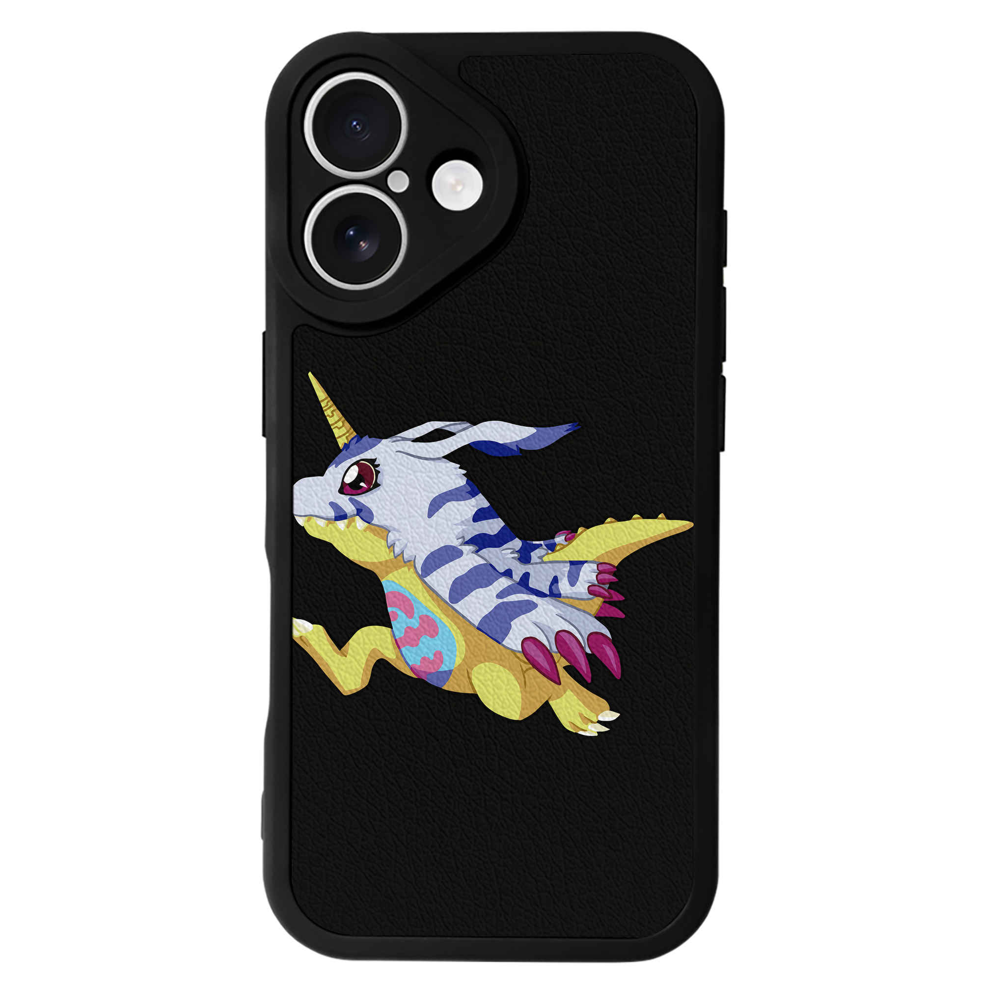 （画像用） Digimon デジタルモンスター/デジモン 【iPhone 16シリーズ対応】シリコンスマホケース（レザー調） 材質：シリコン
